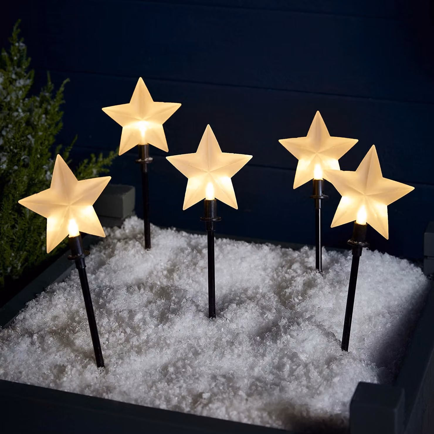 Set di 5 luci a LED per la parte posteriore della barca, luce bianco caldo, 33 cm, alimentate a batteria