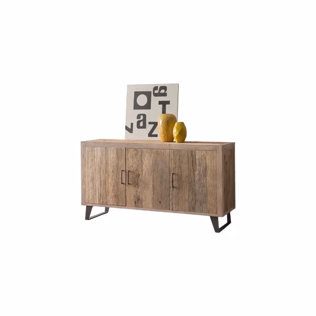 Madia credenza moderna in legno di ontano beige Mobili 2G L: 152 cm, P: 50 cm, H: 81 cm – 4