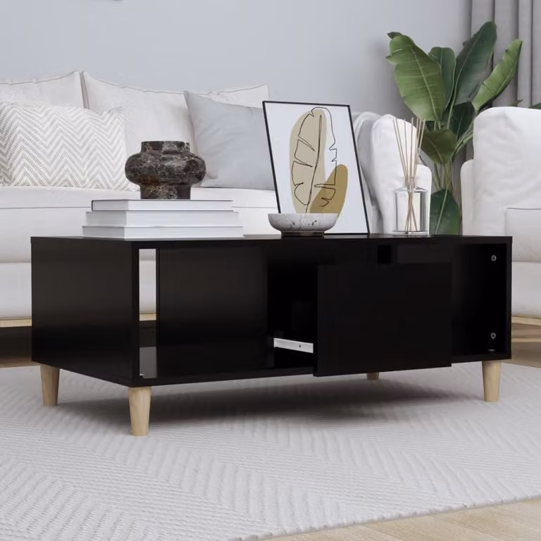 Maison Exclusive - Tavolino nero 90x50x36,5 cm Materiale ligneo