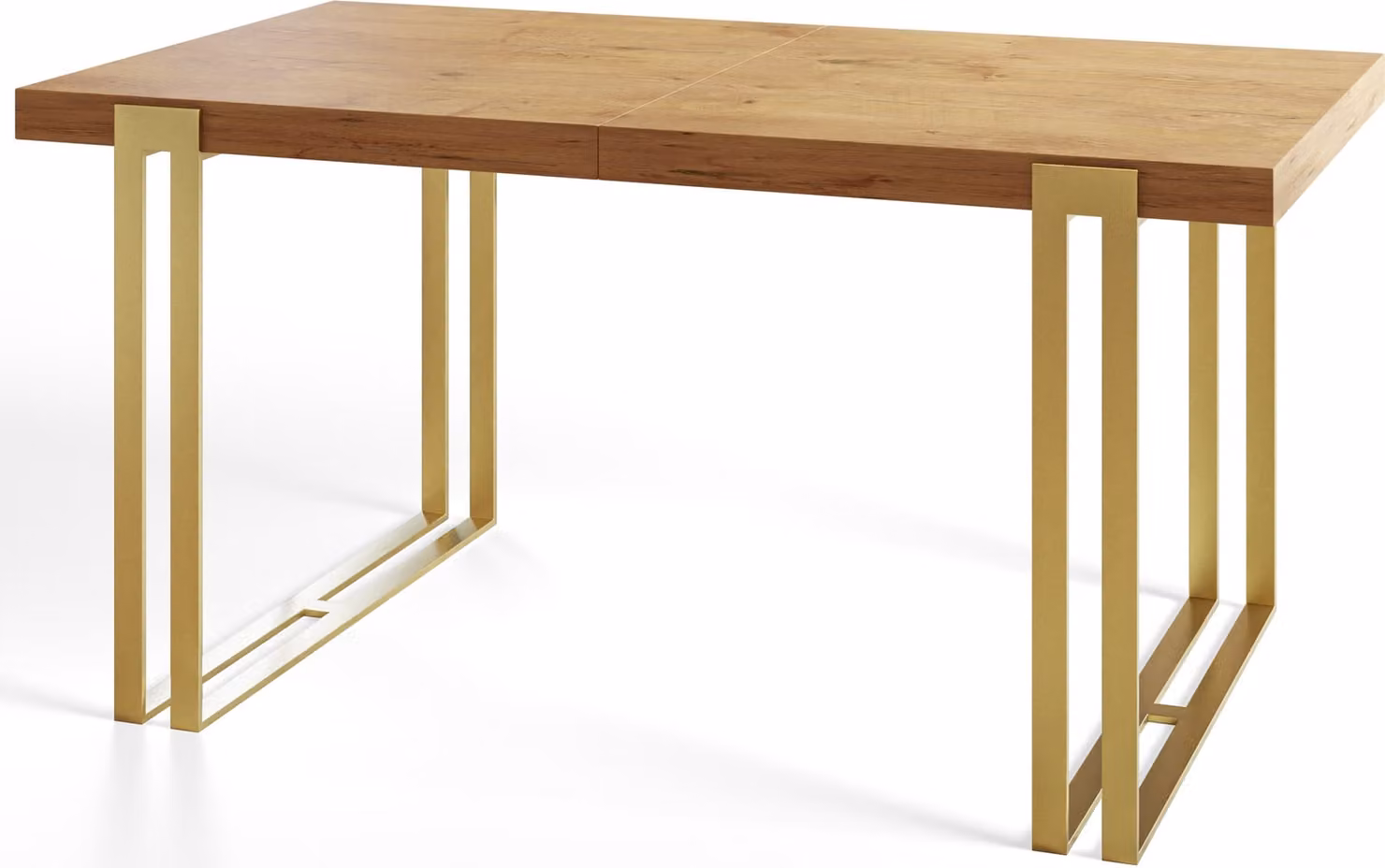 Tavolo da pranzo rettangolare ROSA, dimensioni: 200X90X77 cm, tavolo da soggiorno colore: LANCELOT, con gambe in metallo color oro