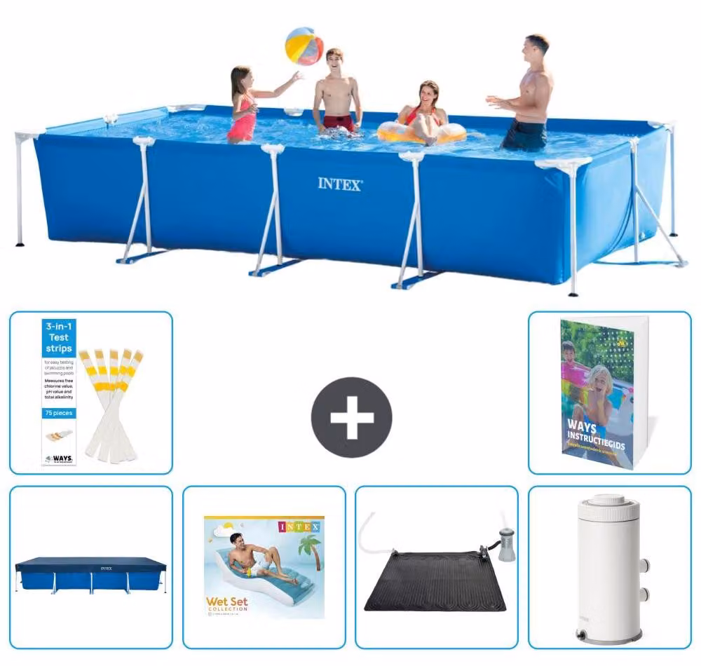 Piscina fuori terra rettangolare - 450x220x84 cm - Struttura in 5 parti, modello S70