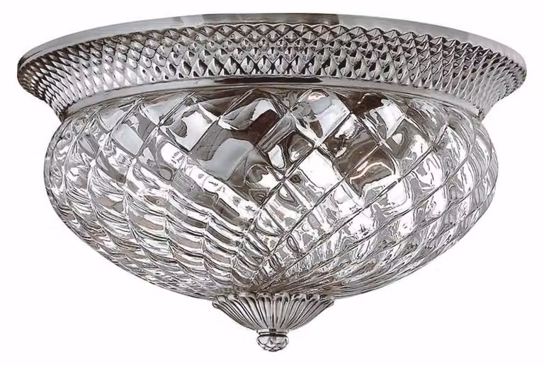 Casa Padrino plafoniera barocca in cristallo argento antico Ø 40,6 cm