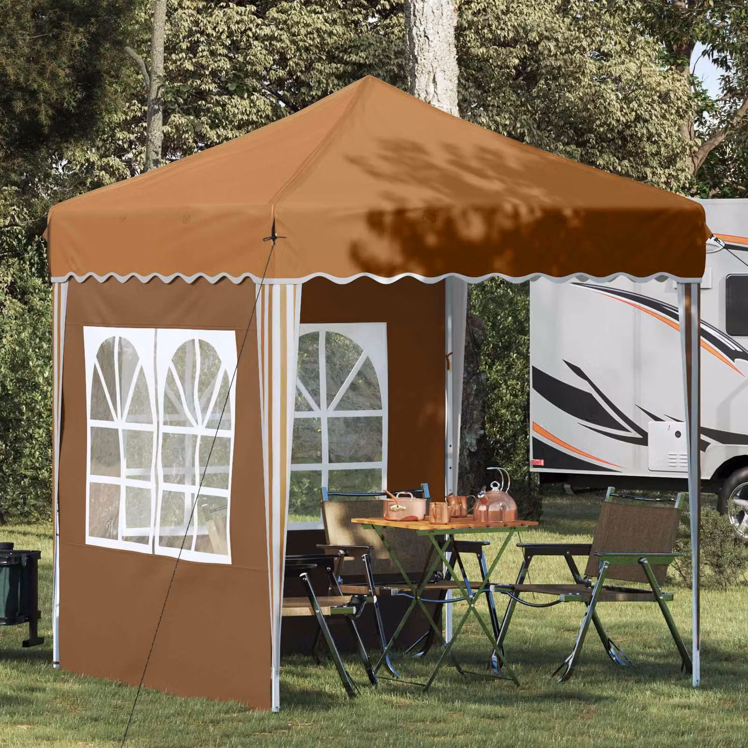 vidaXL Tenda per feste a pop-up Beige L/P/H: 195 x 195 x 245 cm
