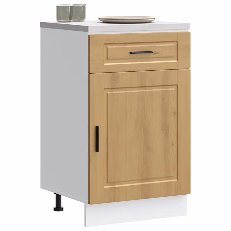 Base da cucina moderna vidaXL in legno marrone con ante a battente