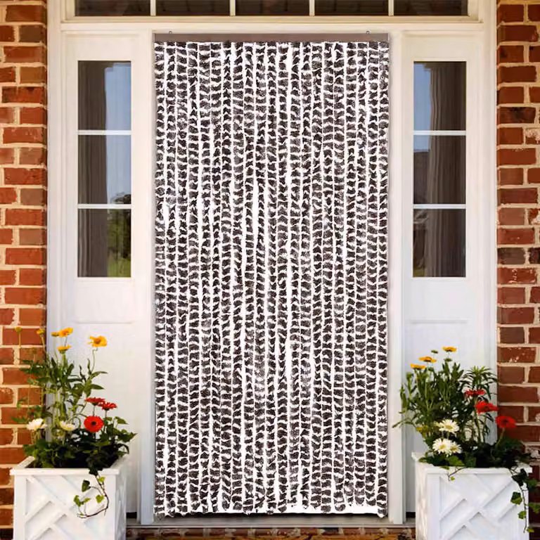 Zanzariera vidaXL in ciniglia marrone e bianca L 90 cm x H 220 cm