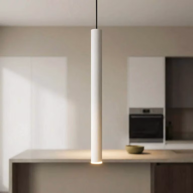 Mantra Iluminación Lampada a sospensione Cala LED, alluminio, bianco, Bianco / Opale, Soggiorno / Sala da pranzo, Metallo, Moderno