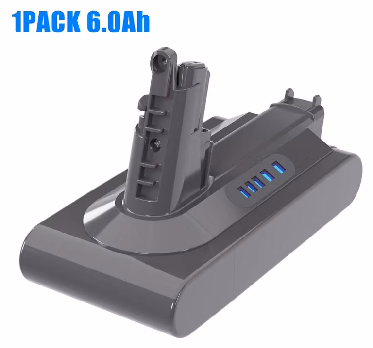 Batteria di ricambio V10 - Batteria per aspirapolvere portatile senza fili - Li-Ion 6,0 Ah 6000 mAh - Compatibile con SV12 - Solo batteria - Verde