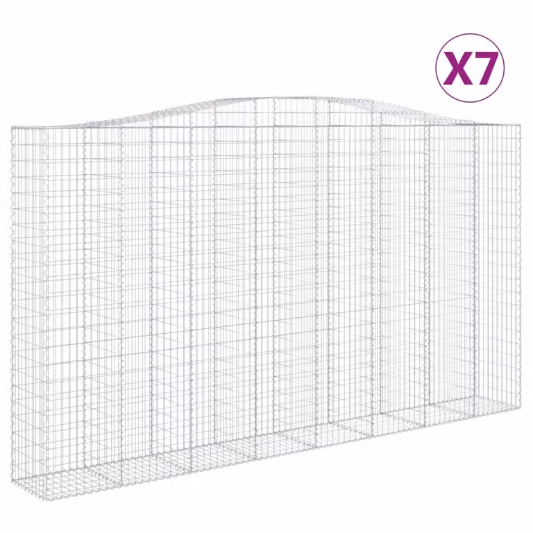 Cesti Gabbioni ad Arco 7 pz 400x50x220/240 cm Ferro Zincato