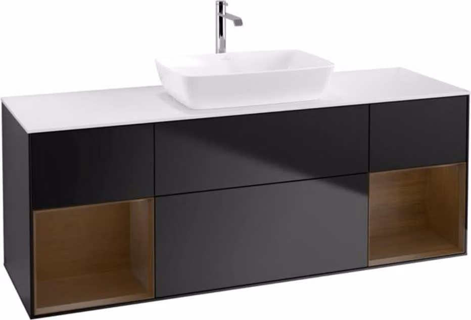 V&B illuminazione a parete del mobile Finion 160cm, Pl wh. m, Reg wal ven, bla m Lac