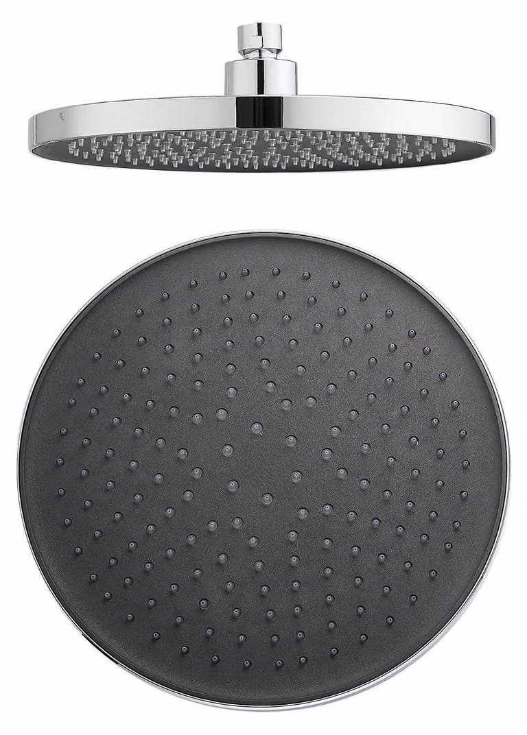 Set doccia con soffione, tubo flessibile da 1,5 metri, doccetta manuale, 3 getti, colore nero