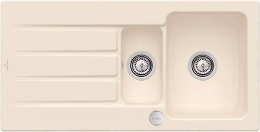 Lavello da cucina Villeroy&Boch, lavello da cucina Architectura 60 XR Ivory 1000x510mm, larghezza base 60cm