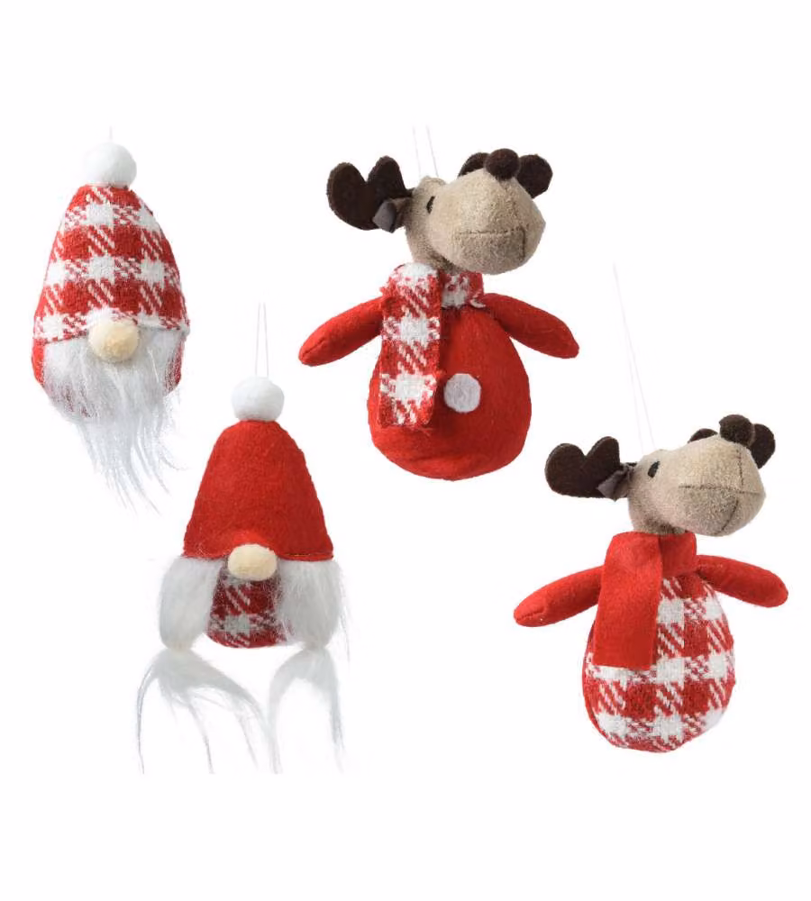 Decori peluche renna o gnomo