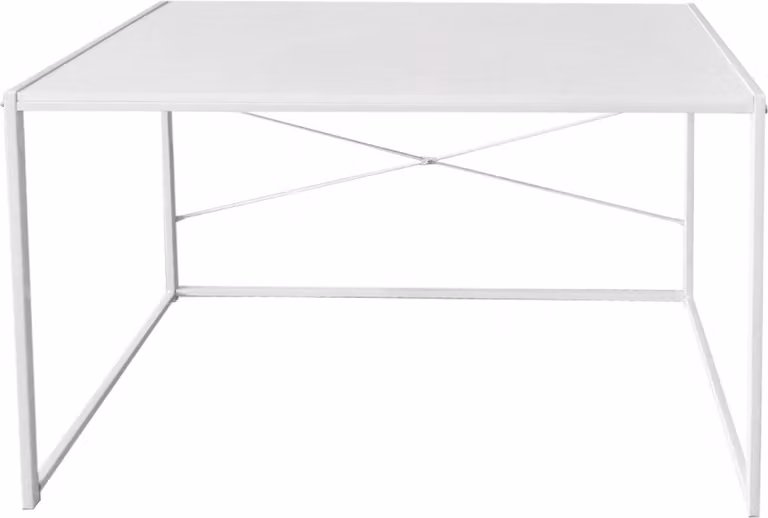 Bureau Stoer - tavolino per laptop - tavolino per computer - tavolino da salotto - design industriale - larghezza 100 cm - bianco
