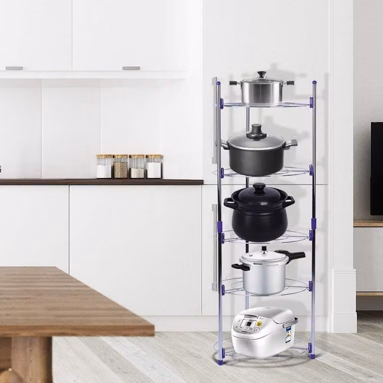 Solidchoice - Portaoggetti a 5 livelli in metallo per cucina e bagno