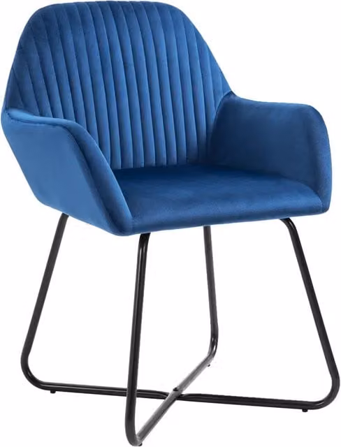 Sedie da Pranzo 6 pz Blu in Velluto 277006