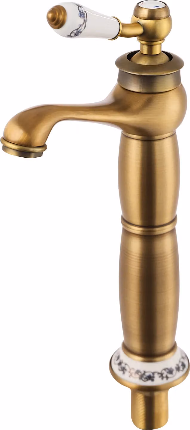 Rubinetto da bagno dorato, design vintage, facile installazione, oro
