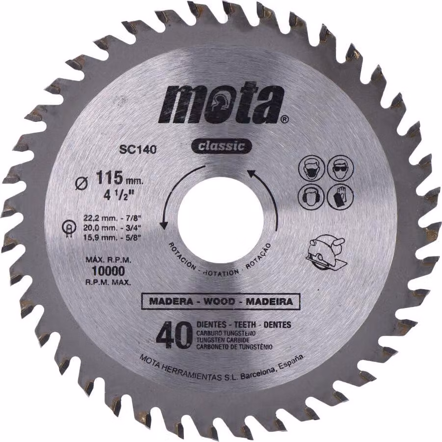 Lama per sega circolare Widia ø115 mm, 40 denti, Clp18 Sc140 Mota