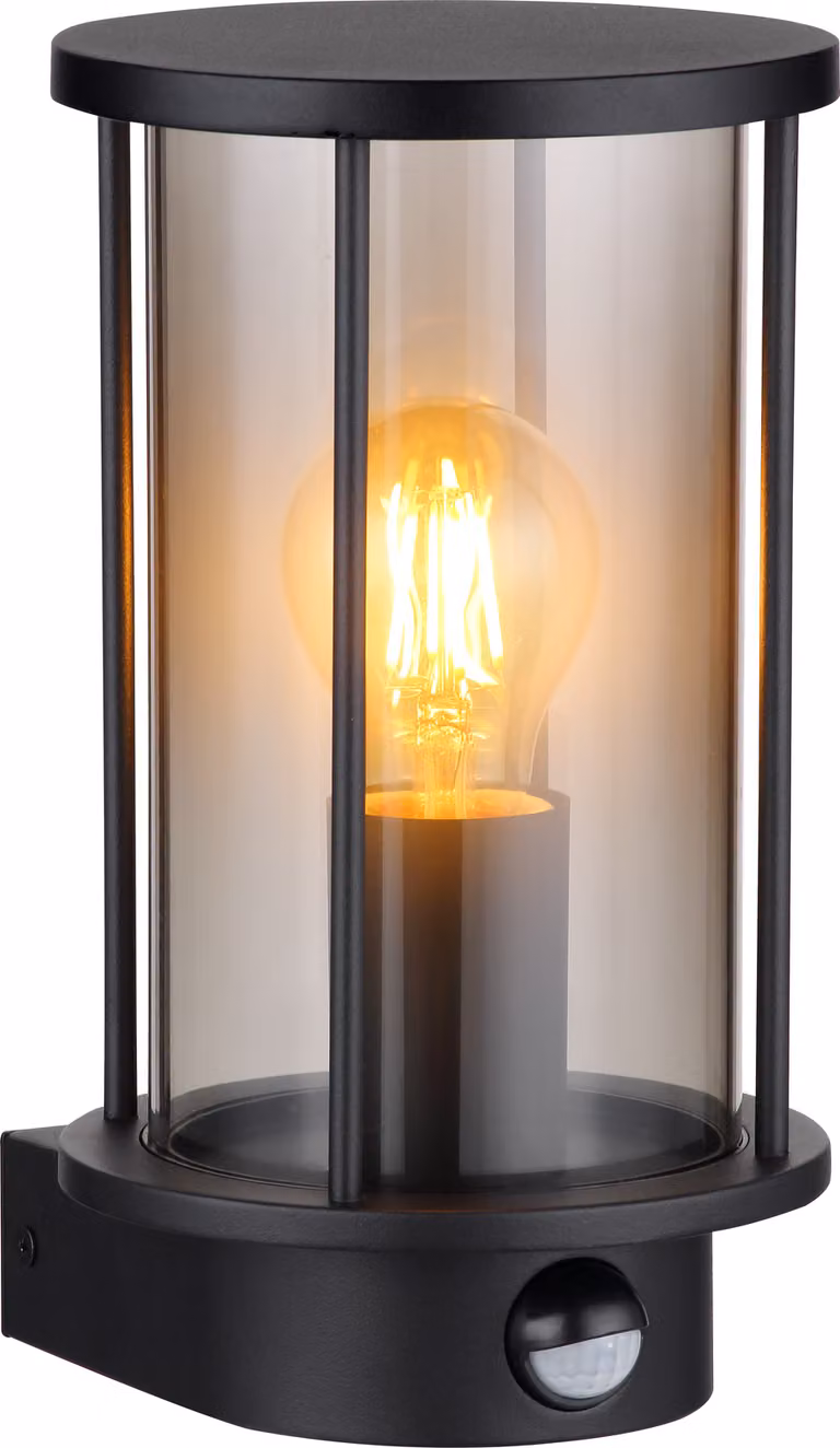 Lampada da parete per esterni Globo 31360S GRACEY IP54 E27 60 W nero