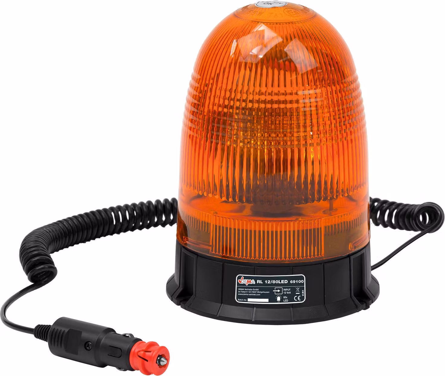 Faro rotante a LED giallo 12V con base magnetica