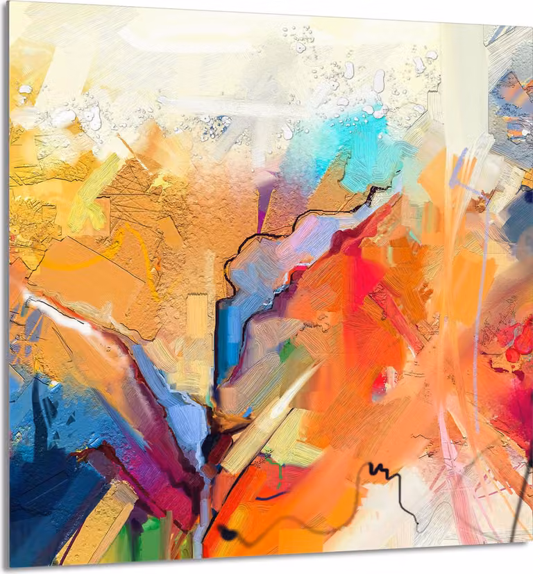 GLASPLATTE FÜR KÜCHE 60x65 Bunt