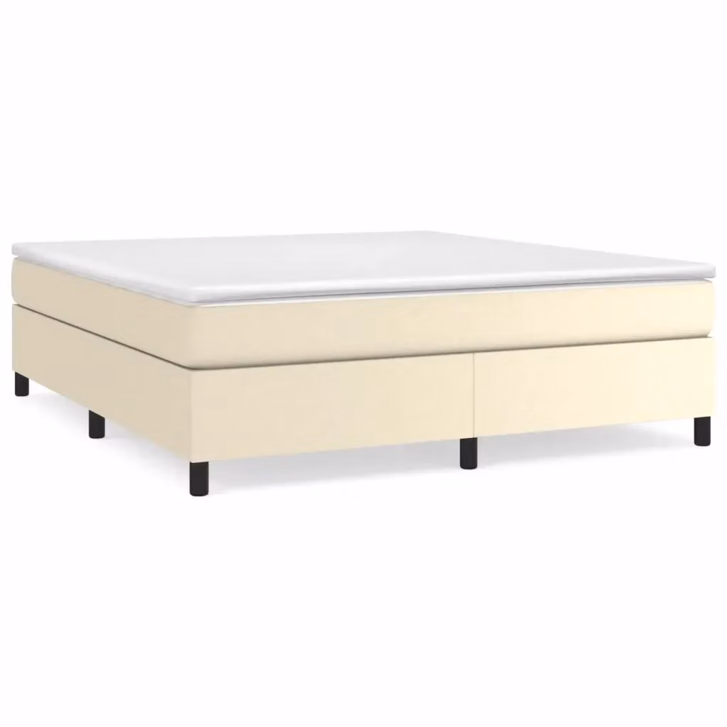 Struttura Letto con Rete a Molle vidaXL in Similpelle Beige L/P/H: 180 x 200 x 35 cm – 2