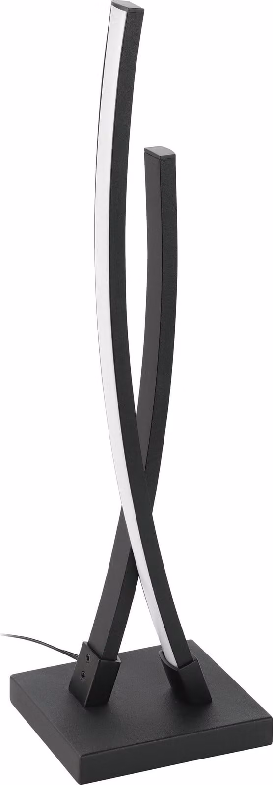 EGLO Lampada da tavolo LED Alboraya, lampada da comodino, lampada da tavolo in metallo nero e plastica bianca, lampada decorativa da salotto, bianco caldo