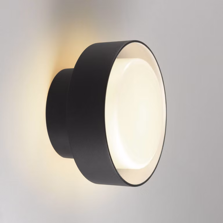 MARSET Applique da esterni a LED Plaff-on!, dimmerabile, Nero, Alluminio, Design, Applique LED da esterni