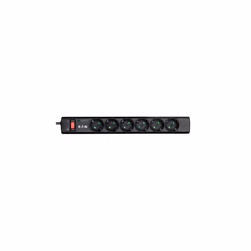 EATON Protection Strip 6 DIN 6-fach Steckdosenleiste mit Überspannungsschutz schwarz