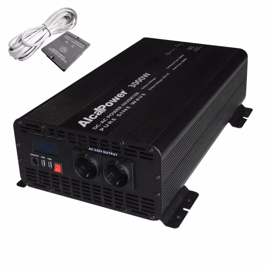 Inverter Sinus Pura Alcapower 3000W 12V 230V con display LCD e porte USB, Nero – 2