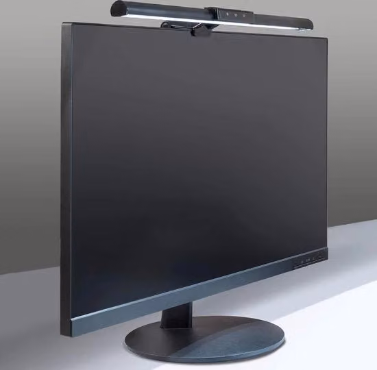 Lampada da Scrivania LED con Clip Regolabile in Alluminio e Plastica, Colore Nero, Alimentazione USB