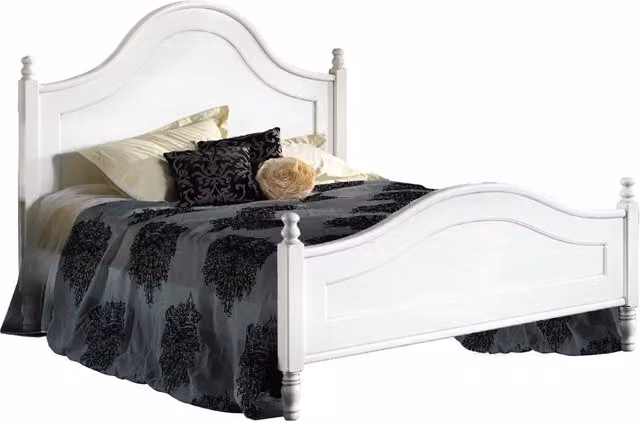 Letto matrimoniale Mobili 2G in legno laccato bianco opaco L: 174 cm, P: 216 cm, H: 148 cm – 4