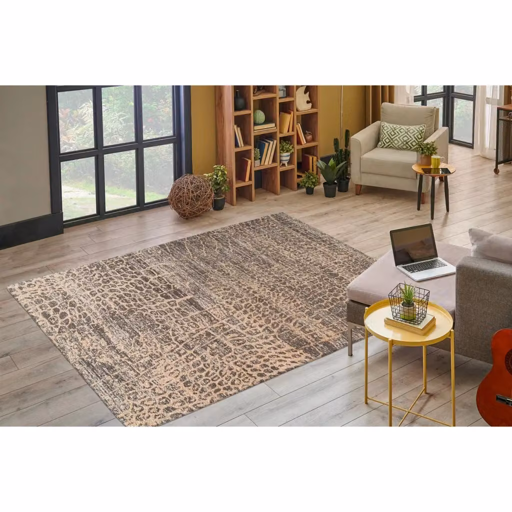 Tappeto moderno Davio 300 beige con effetto animalier di Kendra Home – 2