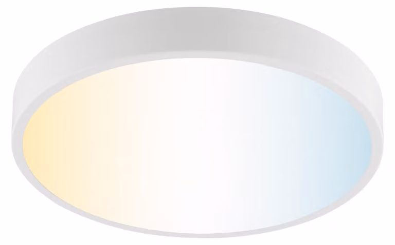 Plafoniera LED brillante Slimline Ø 39 x 5,5 bianco caldo-bianco freddo