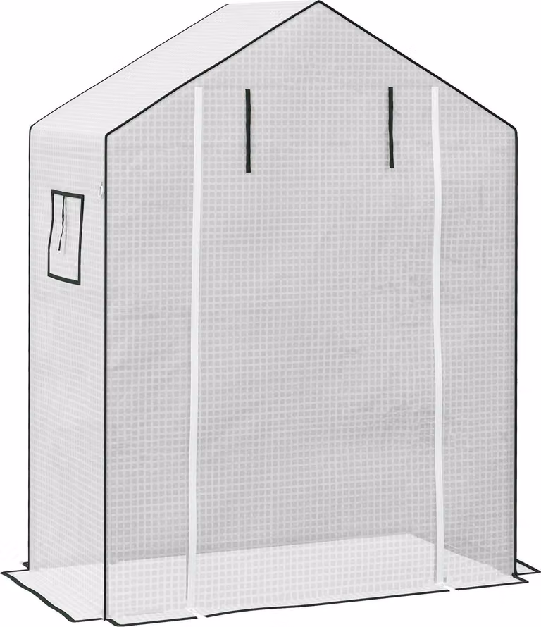 Fortuna Lai Pellicola di ricambio Pellicola in PE Copertura di ricambio con protezione UV, porta avvolgibile, finestra laterale, pellicola per serra, serra per pomodori, 140 x 73 x 190 cm, bianco