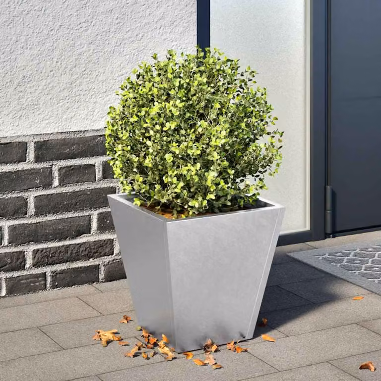 Fioriera da giardino vidaXL in acciaio zincato grigio L/P/H: 30 x 30 x 30 cm