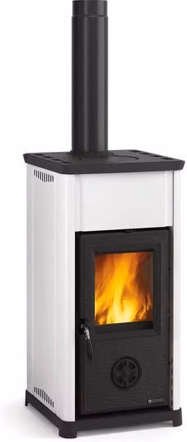 Stufa a legna La Nordica Tea 5.0 da 7 kW colore bianco