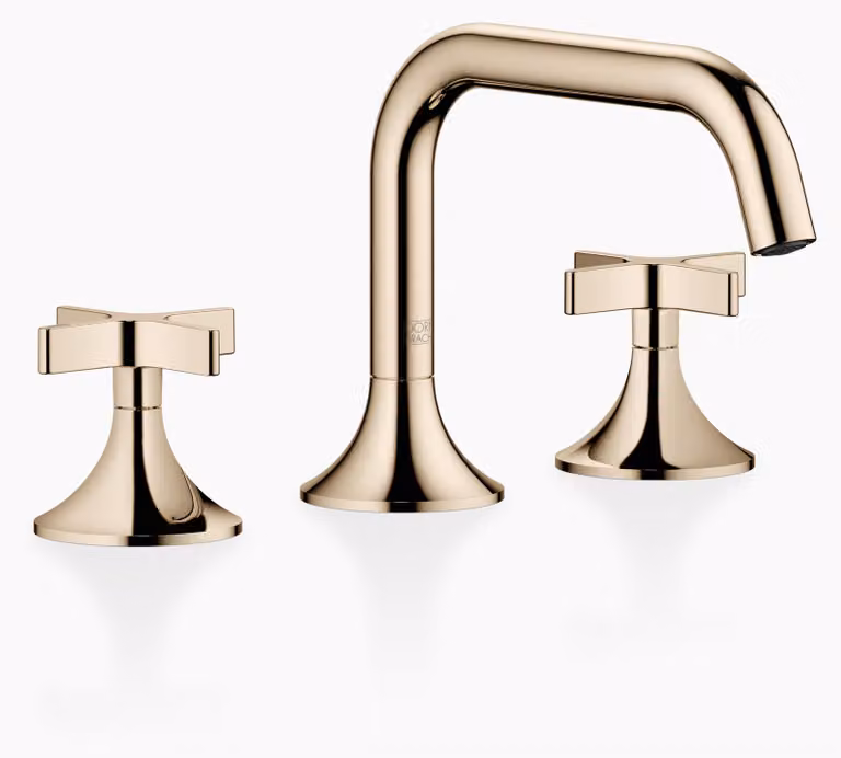 Dornbracht VAIA Mélangeur de lavabo à trois trous avec vidage, poignée croisillon, saillie 165mm, 20705809-47, 20705809-47