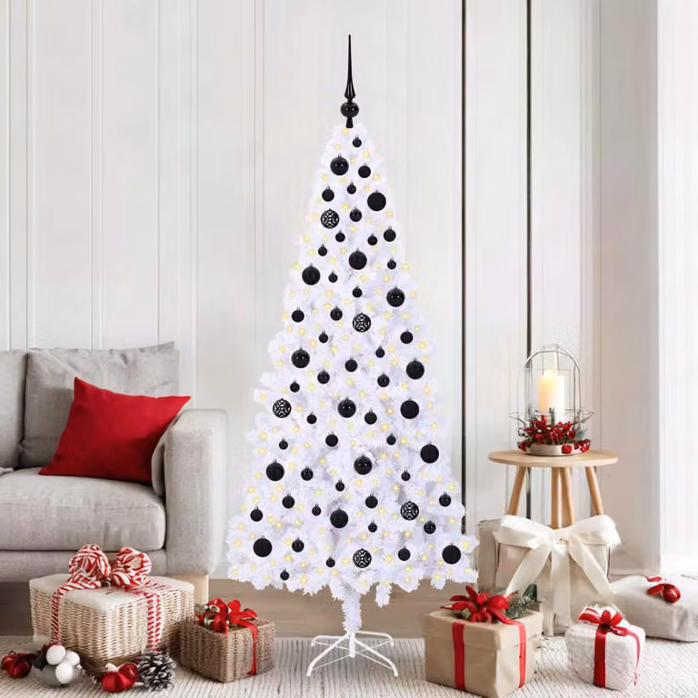 Maison Exclusive - Albero di Natale artificiale bianco 180 cm PVC e acciaio