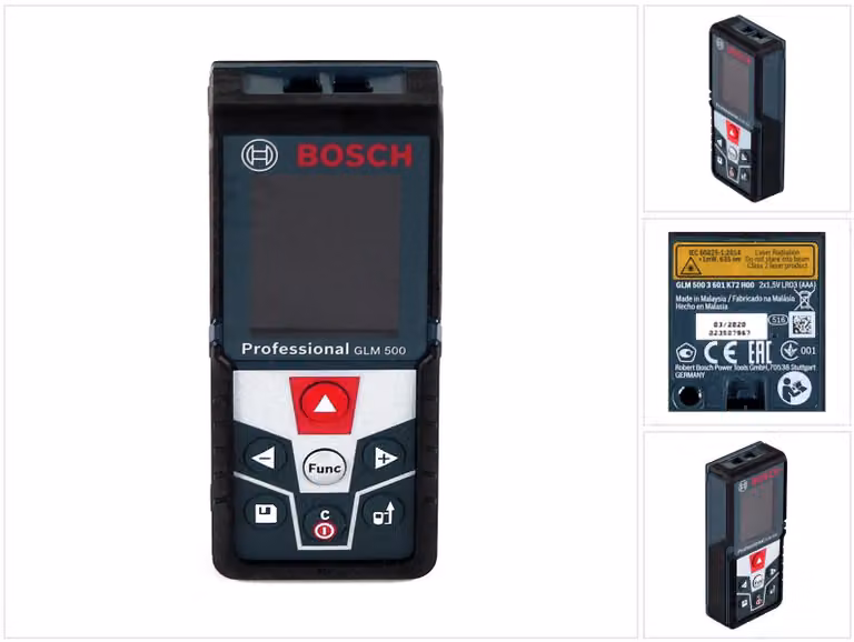 Bosch GLM 500 Professional, misuratore laser, metri, nero, blu, digitale, IP54, portata 50 m