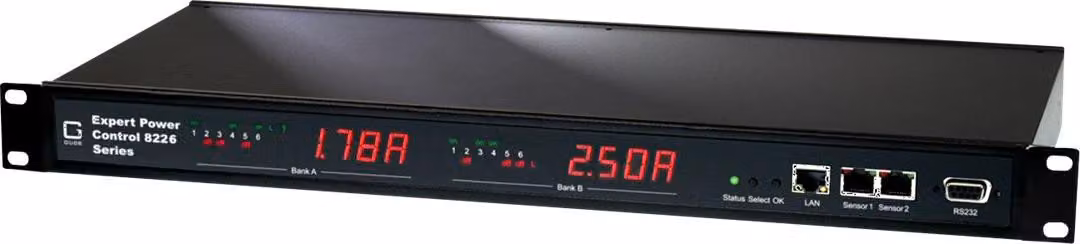 Güde 8226-1, misurato, commutato, nero, LED, 12 prese CA / prese CA, sdoppiatore C13, rete elettrica