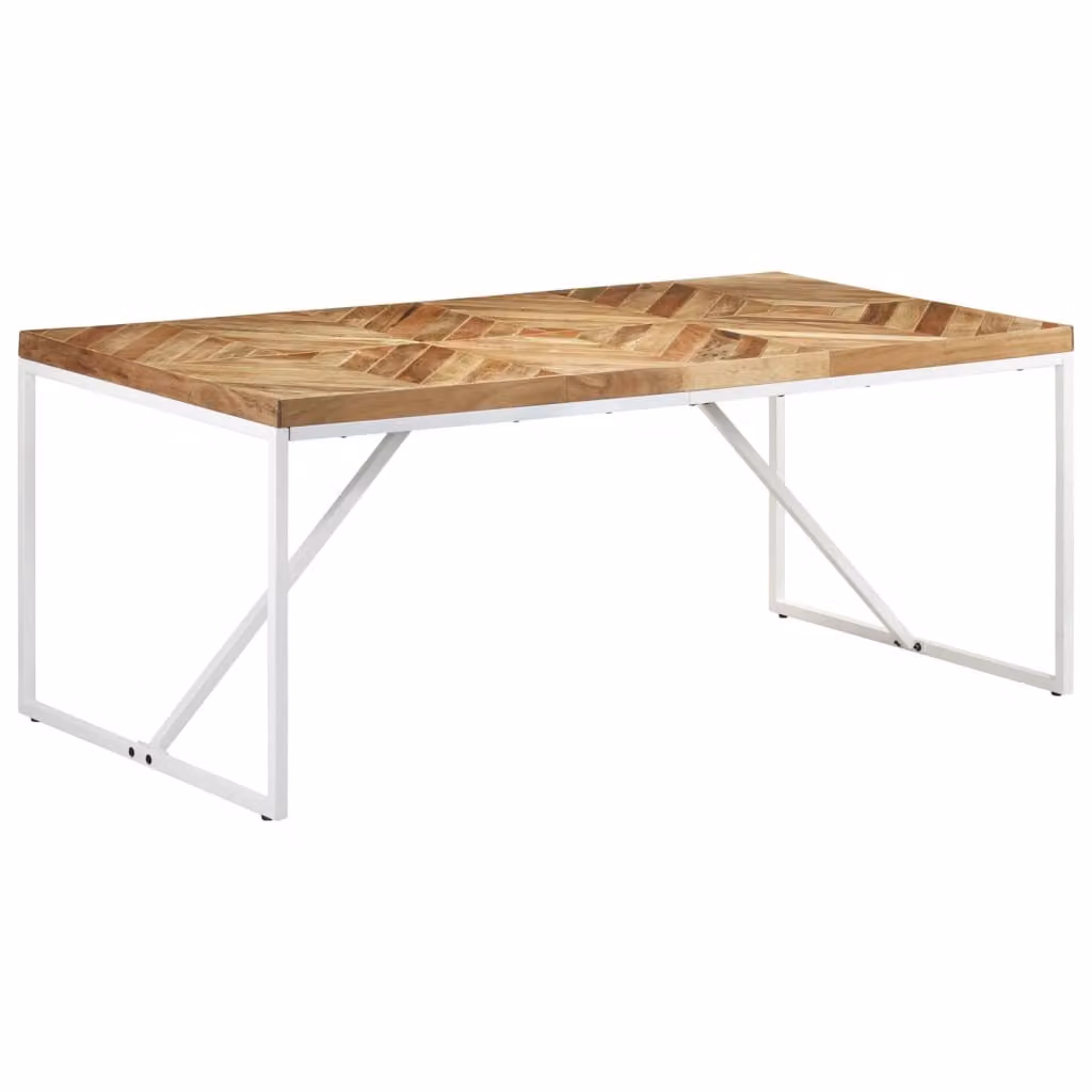 vidaXL Tavolo da pranzo 180x90x76 cm in legno massiccio di acacia e mango