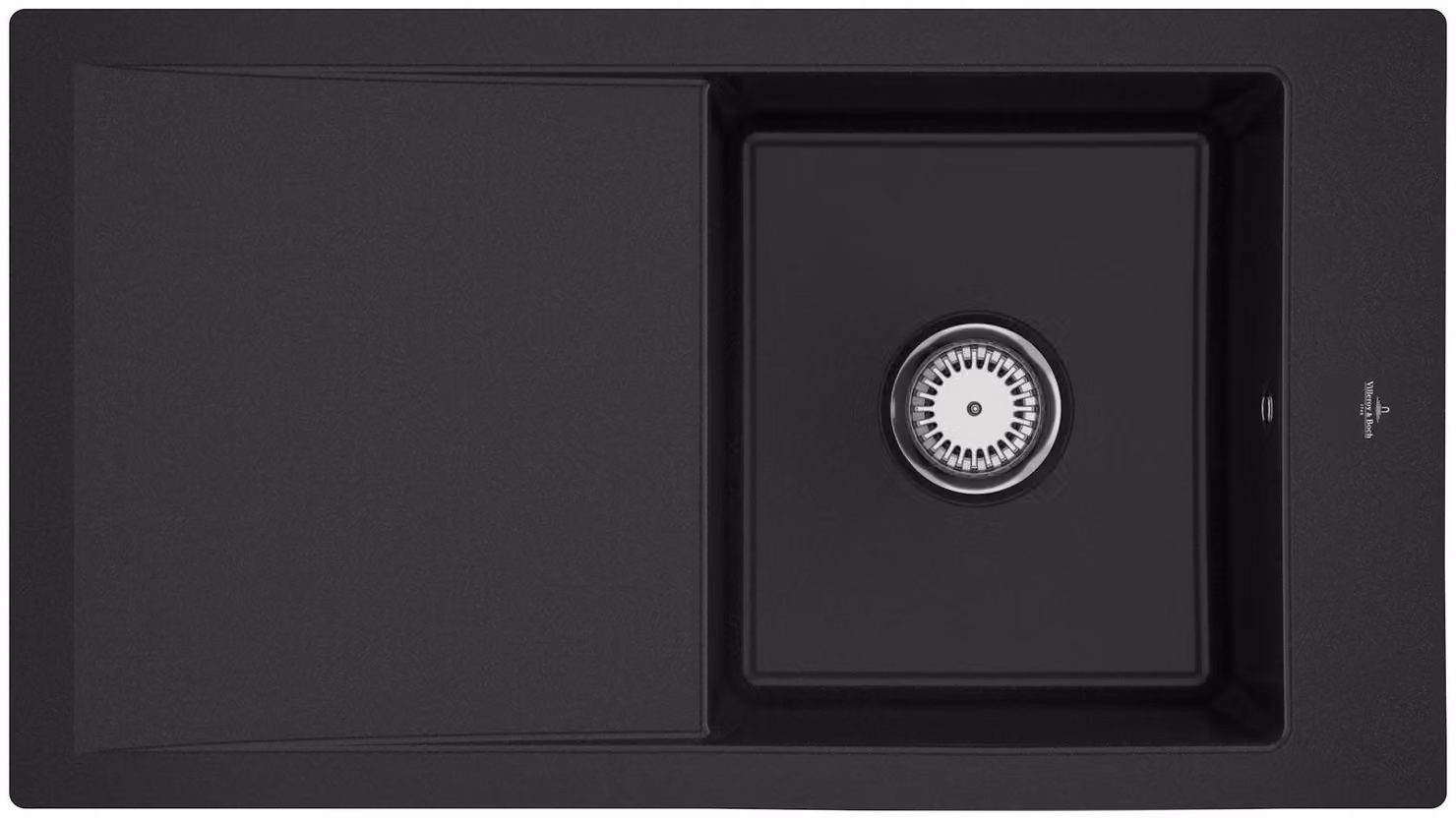 V&B lavello a filo Timeline 50 Flat con scarico, funzionamento manuale, cromato