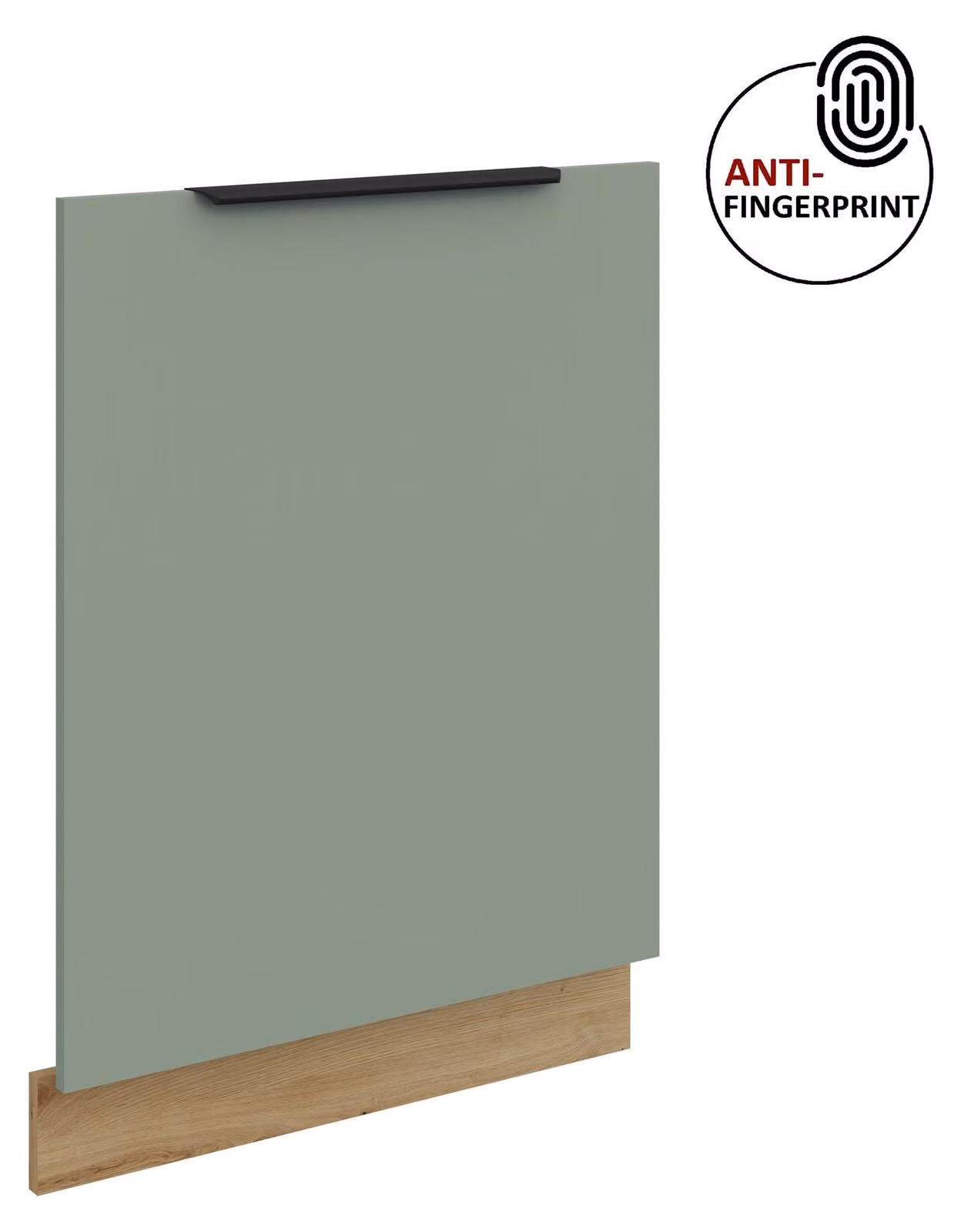 Pannello frontale per lavastoviglie da 60 cm completamente incassata ARIA Aquamarin ultra opaco + Rovere Artisan opaco, frontali di alta qualità con rivestimento anti-impronta, cucina a incasso