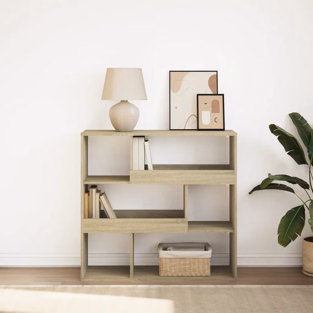 Libreria/Divisorio vidaXL in Rovere Sonoma, Colore Marrone/Beige, L 100 cm x P 33 cm x H 94,5 cm