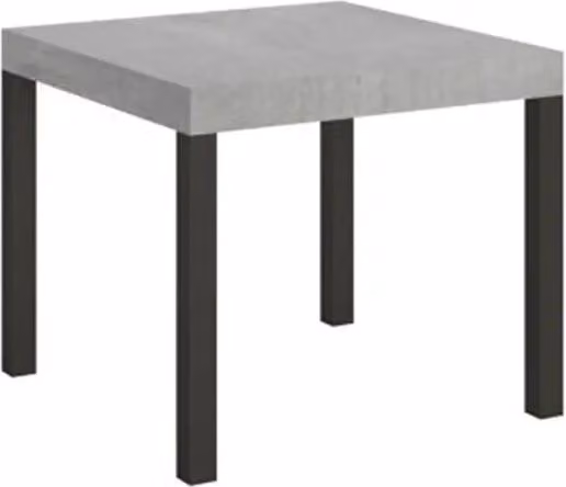 Tavolo allungabile 90/246x90 cm Everyday colore cemento gambe antracite