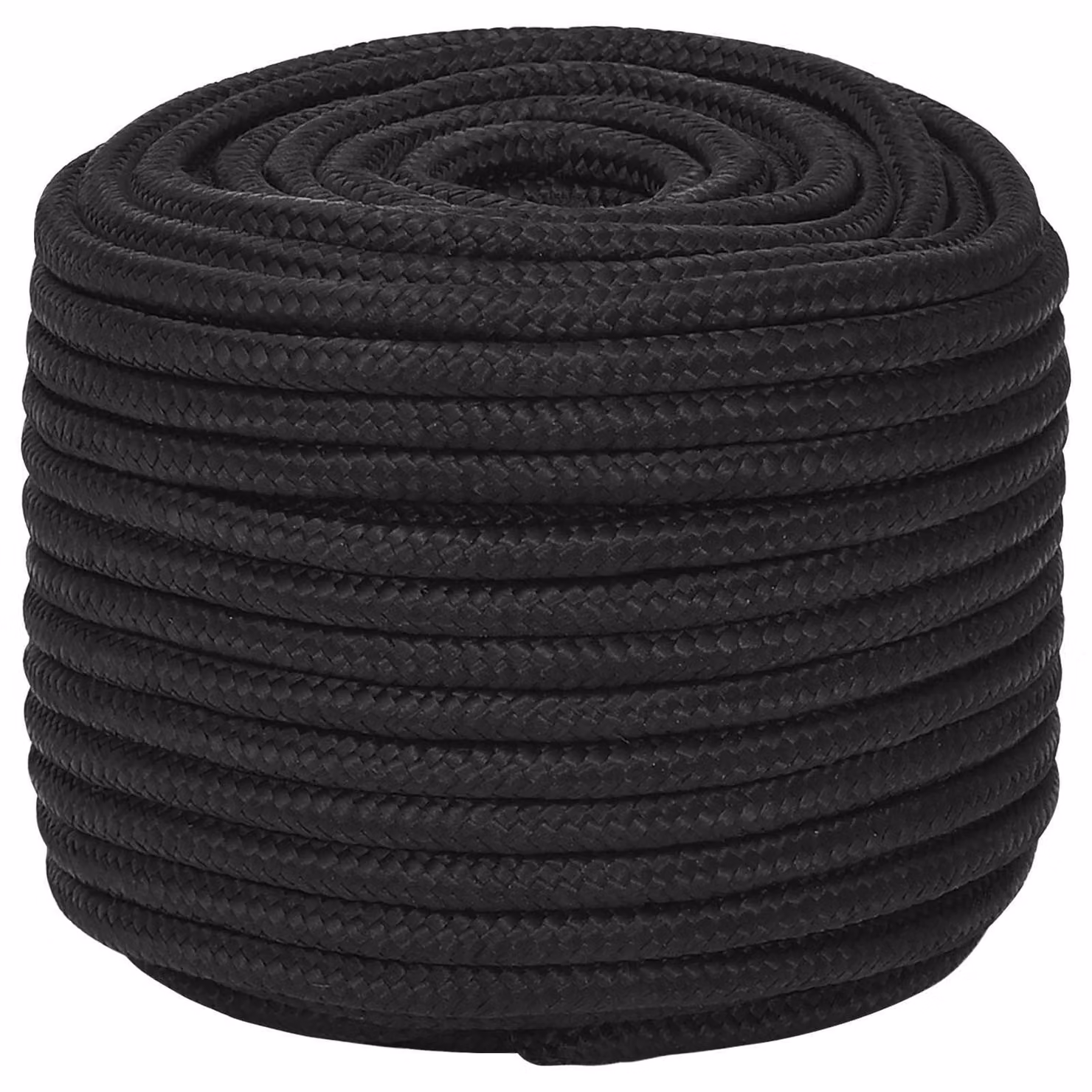 vidaXL Corda multiuso in plastica nera da 12 mm, lunghezza 250 m