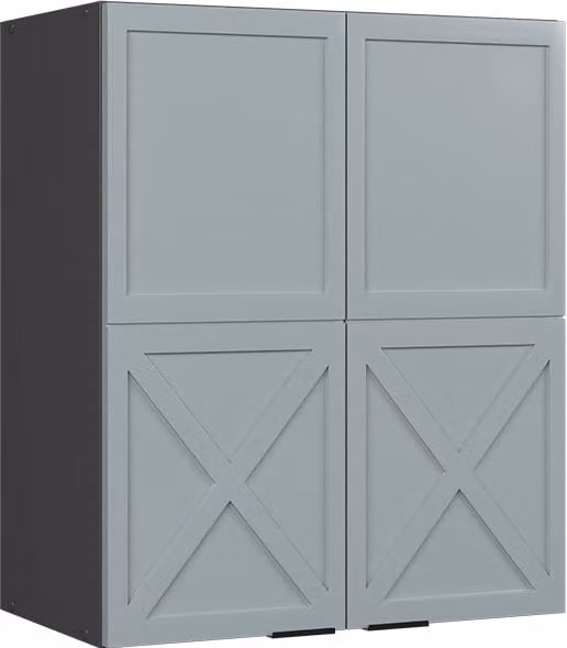 Pensile da cucina Vicco Fame-Line Blu-grigio chiaro e Antracite con ante a battente, L: 60 cm, H: 72 cm, P: 34,1 cm – 1