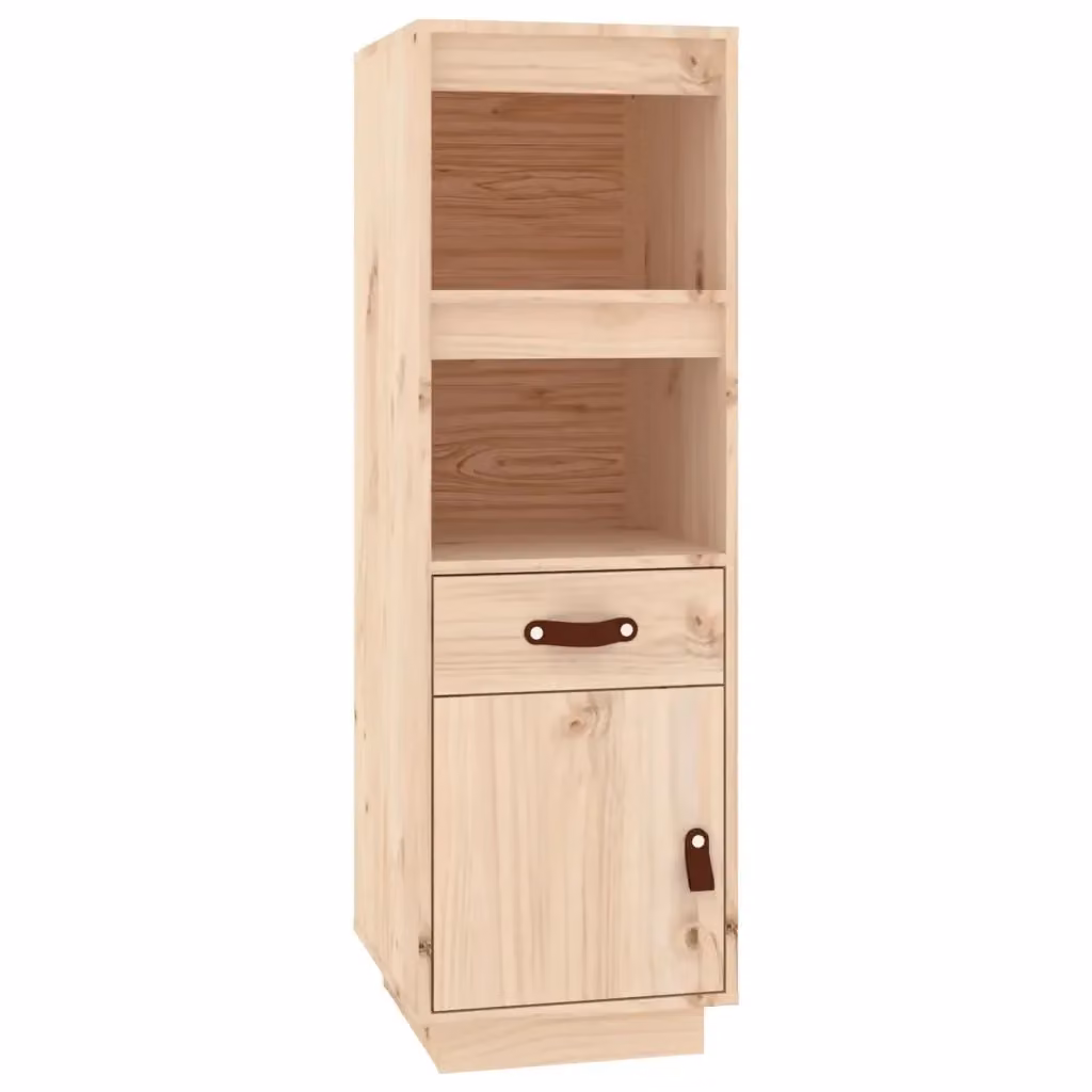 Credenza Buffet Armadio da Cucina Design Mania in Legno Massello di Pino Beige L/P/H: 34 x 40 x 108,5 cm – 2