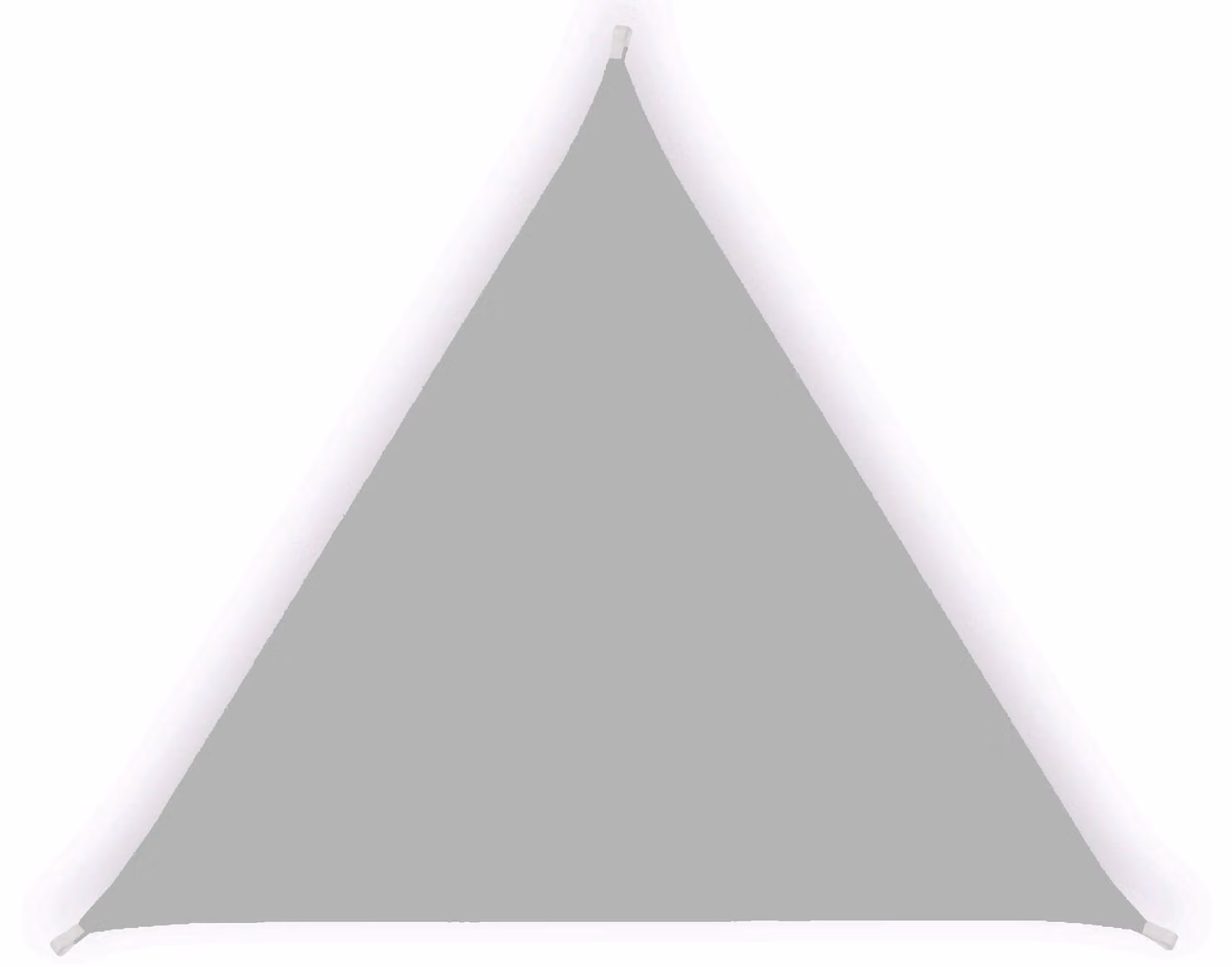 Tenda a Vela Ombreggiante Triangolare 5x5x5m in Poliestere Grigio Cenere