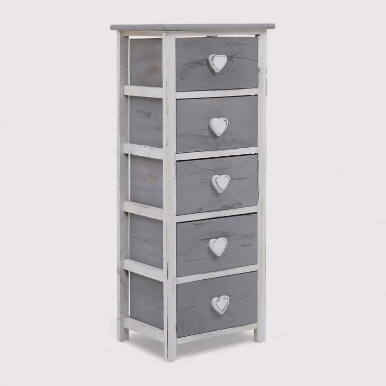 Tradescantia - Cassettiera per camera da letto con 5 cassetti